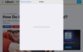 Ответ: Мой iPad не печатает или не может найти мой принтер