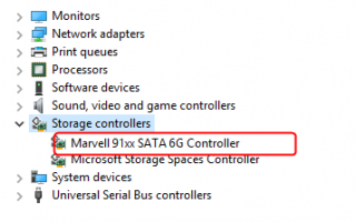 Исправить проблему с драйвером Marvell 91xx в Windows 10