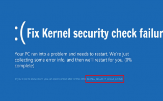 Ошибка проверки безопасности ядра Windows 10 Ошибка — как исправить