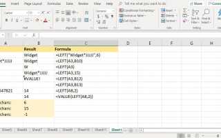 Как извлечь текст с помощью функции Excels LEFT / LEFTB