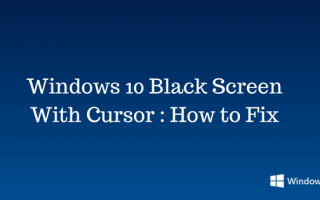 Windows 10 черный экран с курсором: как исправить