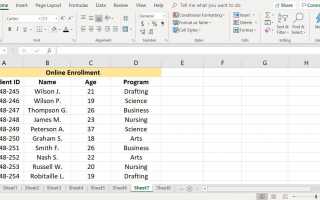 Как создать списки данных в таблицах Excel