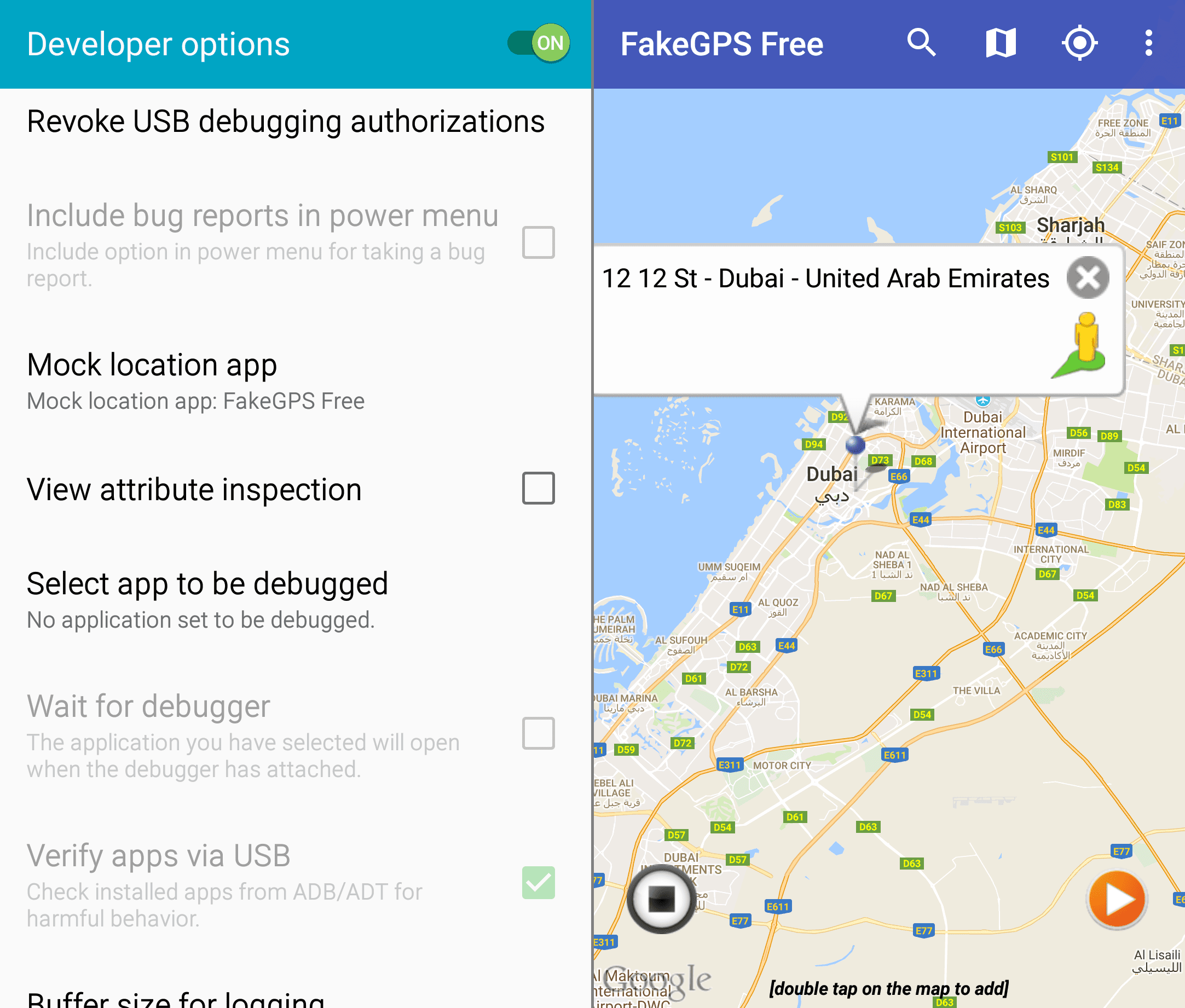 Скриншоты приложения FakeGPS Free для Android