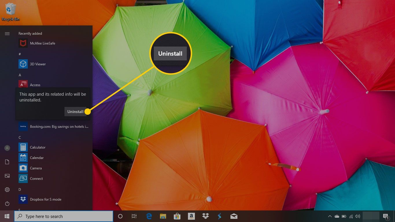 Окно подтверждения в Windows 10 с выделенной кнопкой «Удалить»