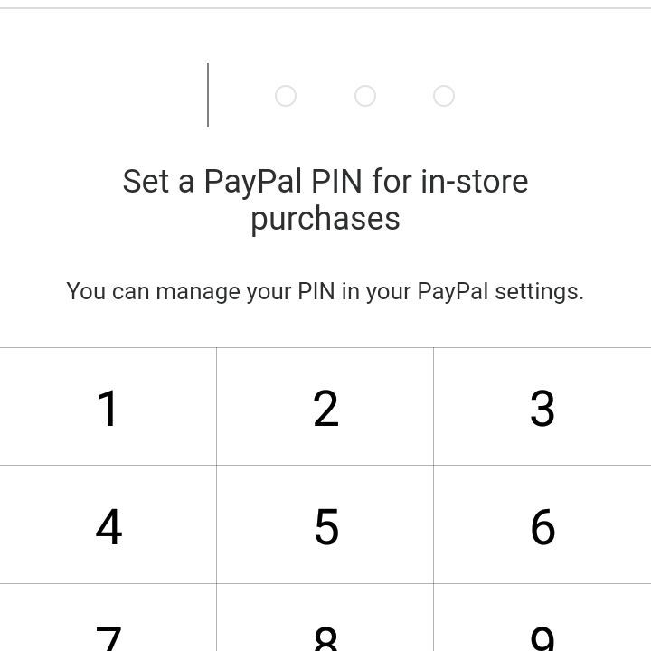 Установите PIN-код PayPal