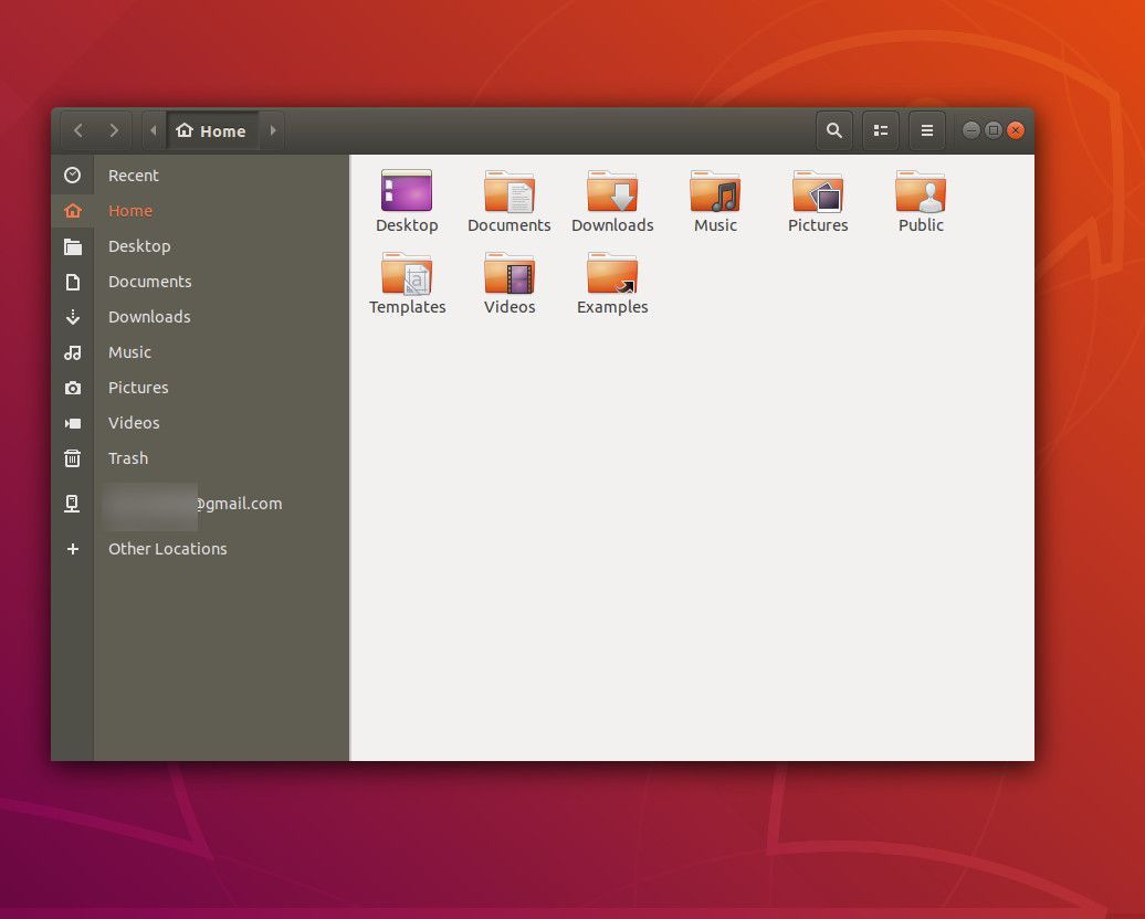 Учетная запись Google Drive готова к использованию в файловом менеджере GNOME.