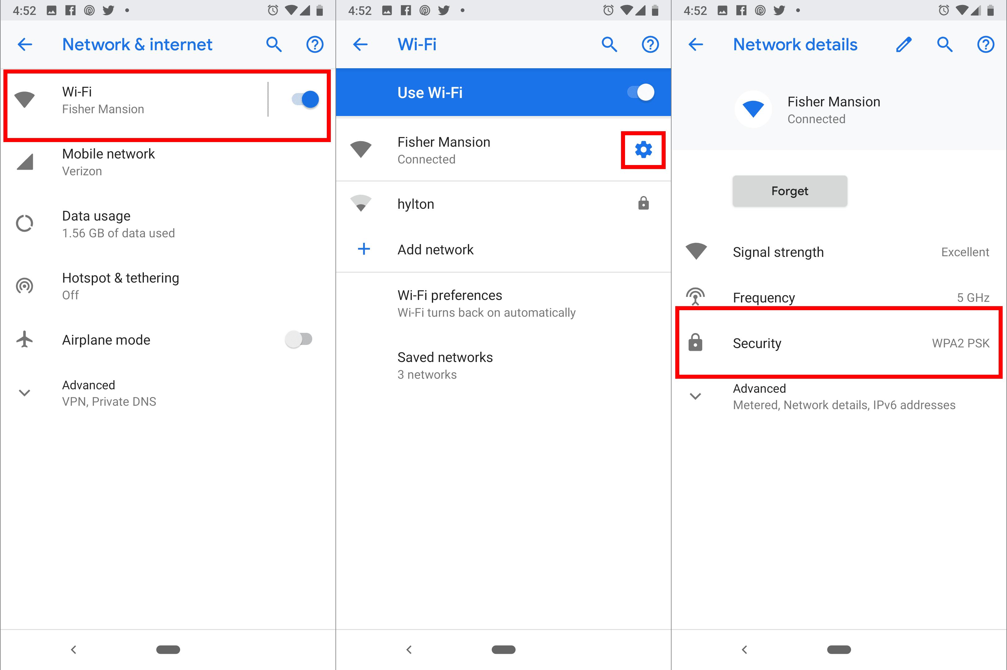 Настройки Android Wi-Fi