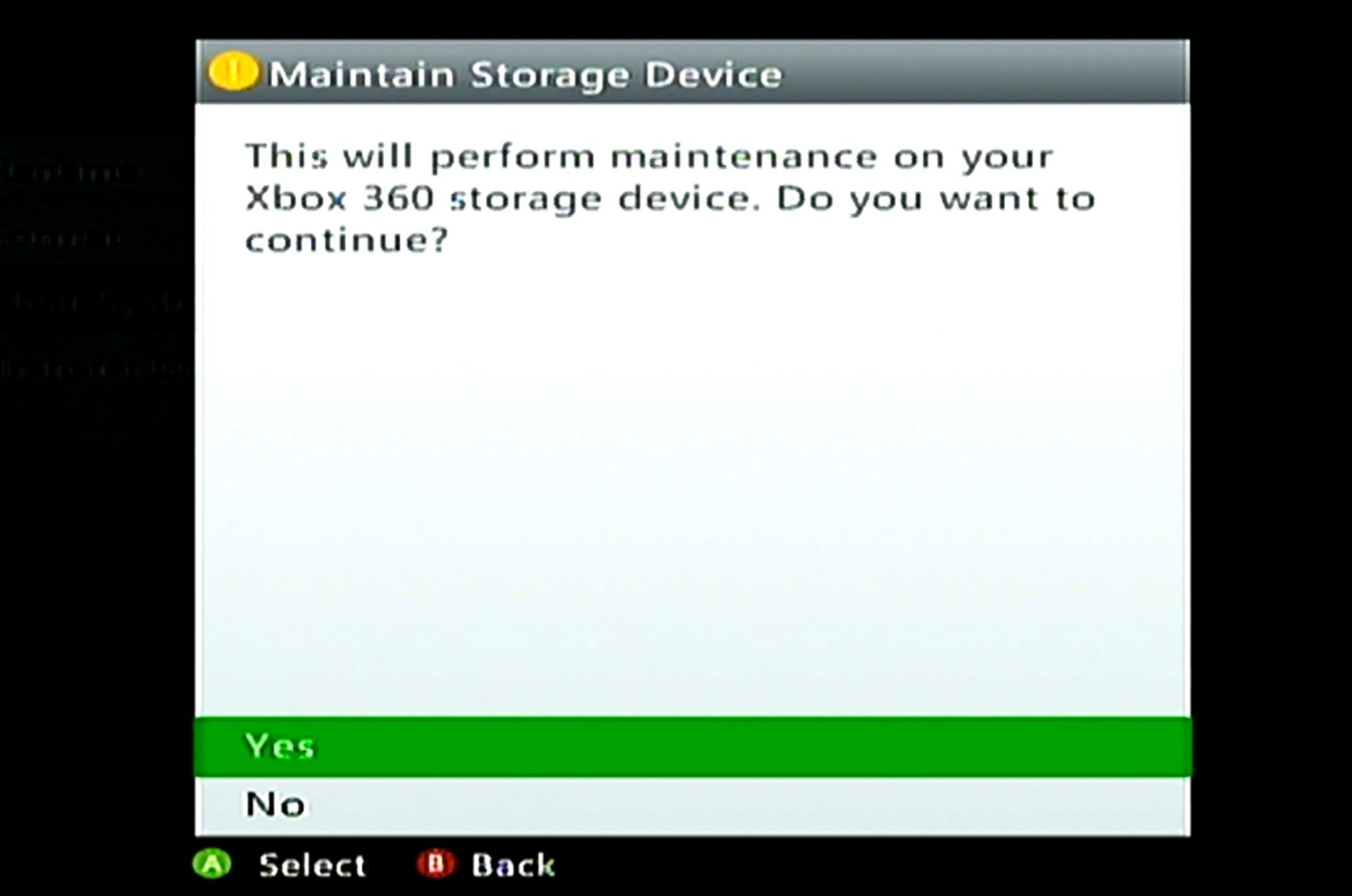 Да, чтобы сохранить устройство хранения на Xbox 360