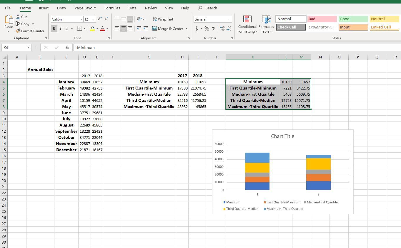 Снимок экрана основной блок-диаграммы в Excel