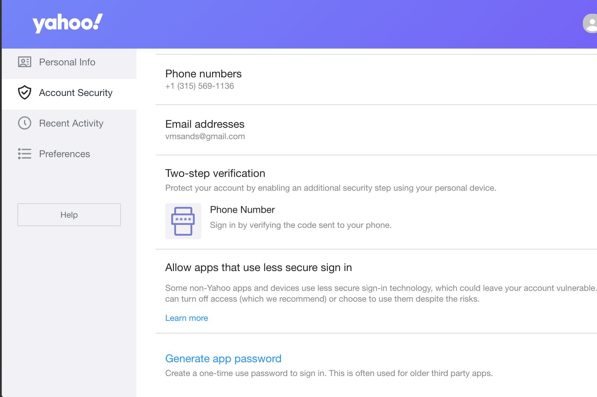 Безопасность электронной почты Yahoo
