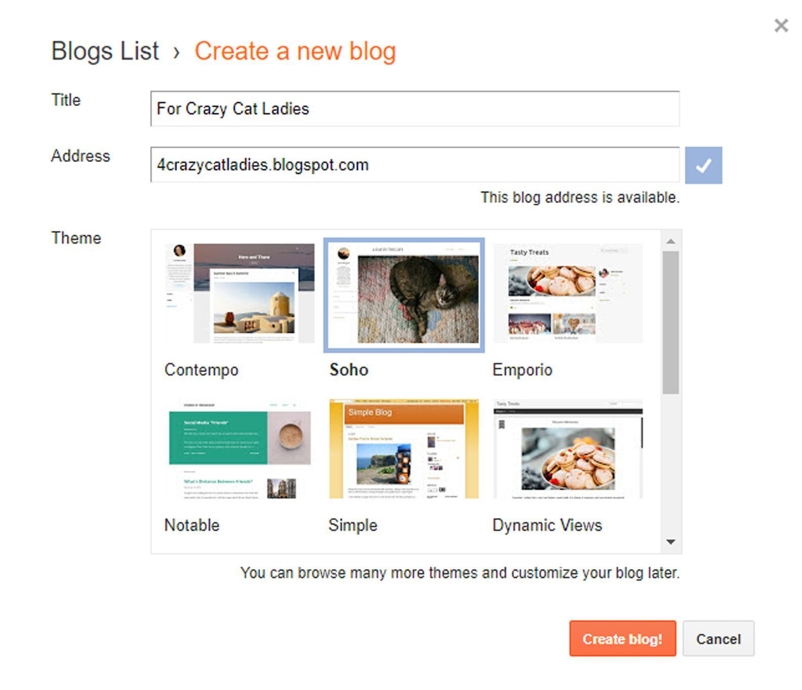 Новый интерфейс блога в Blogger