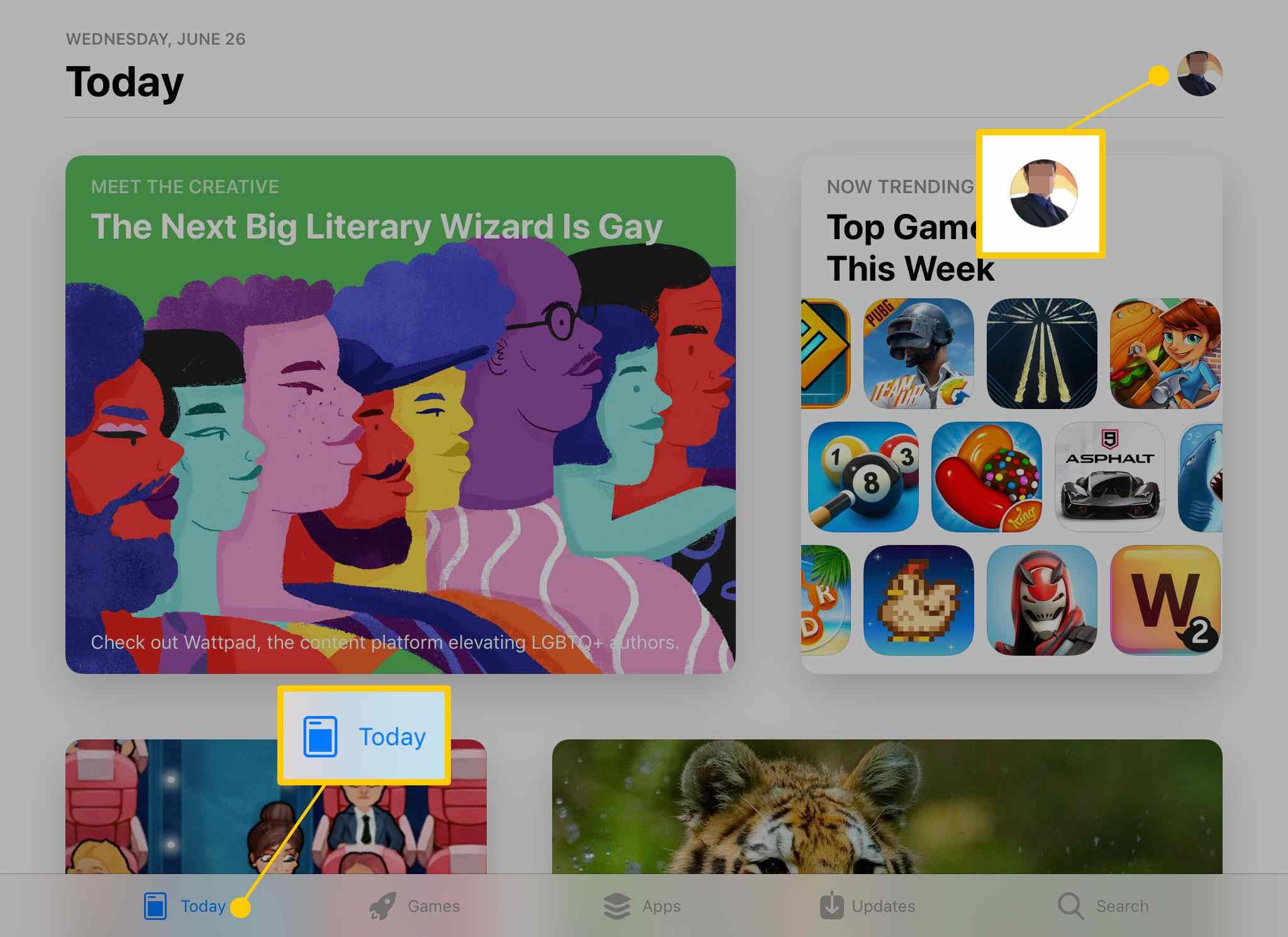 Вкладка «Сегодня» в App Store на iPad