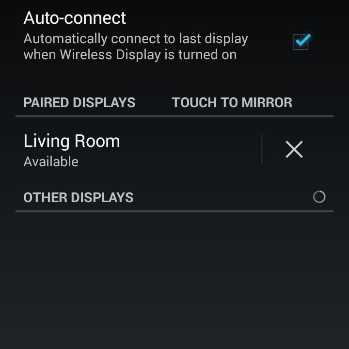 Скриншот Android miracast