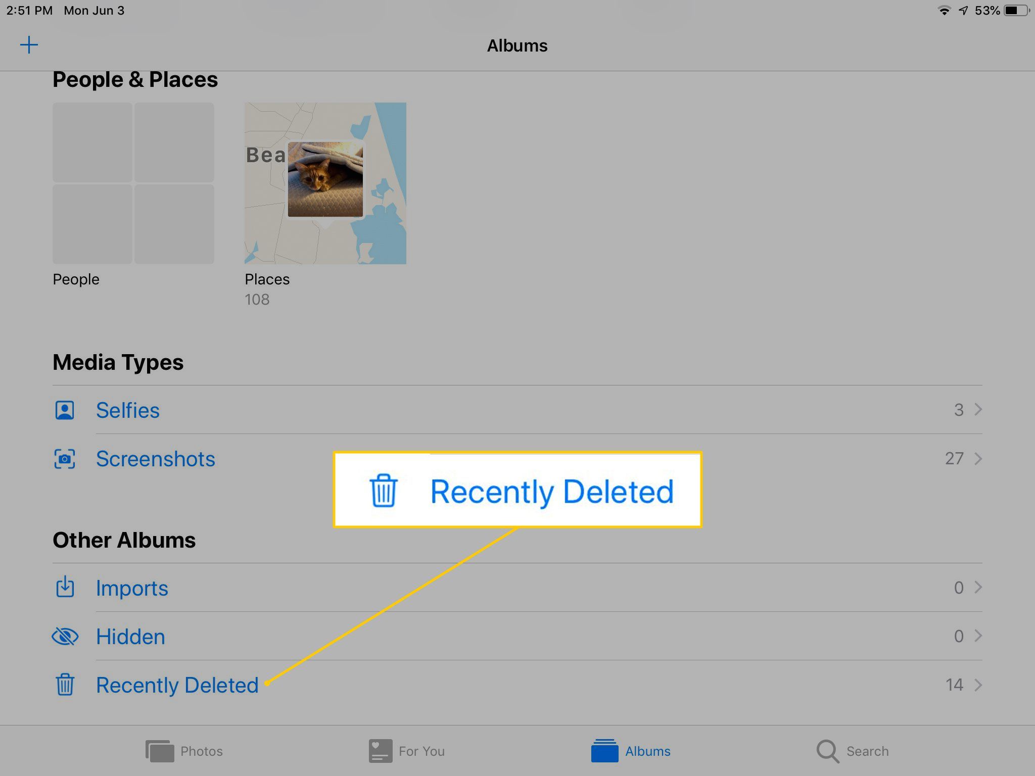 Недавно удаленная кнопка в Фото на iPad