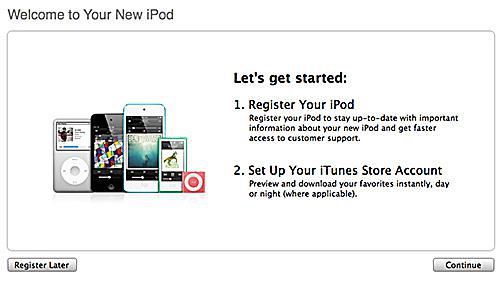 синхронизация iPod Touch, шаг 1