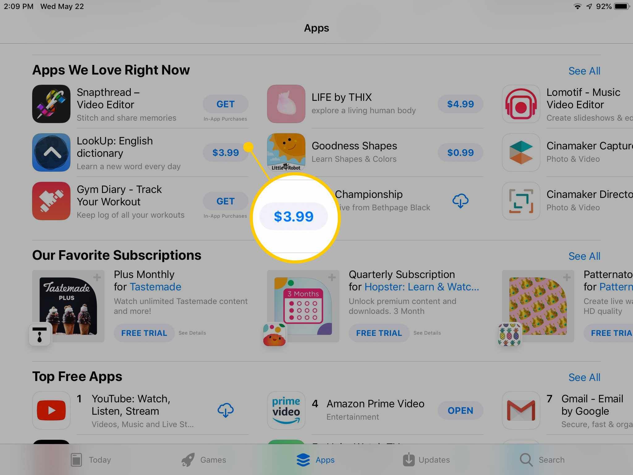 Приложение LookUp в App Store для iPad