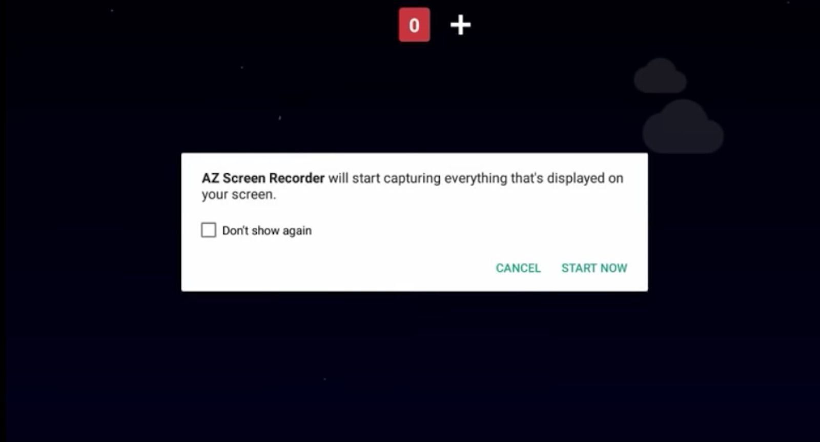 Снимок экрана приложения AZ Recorder для Android.