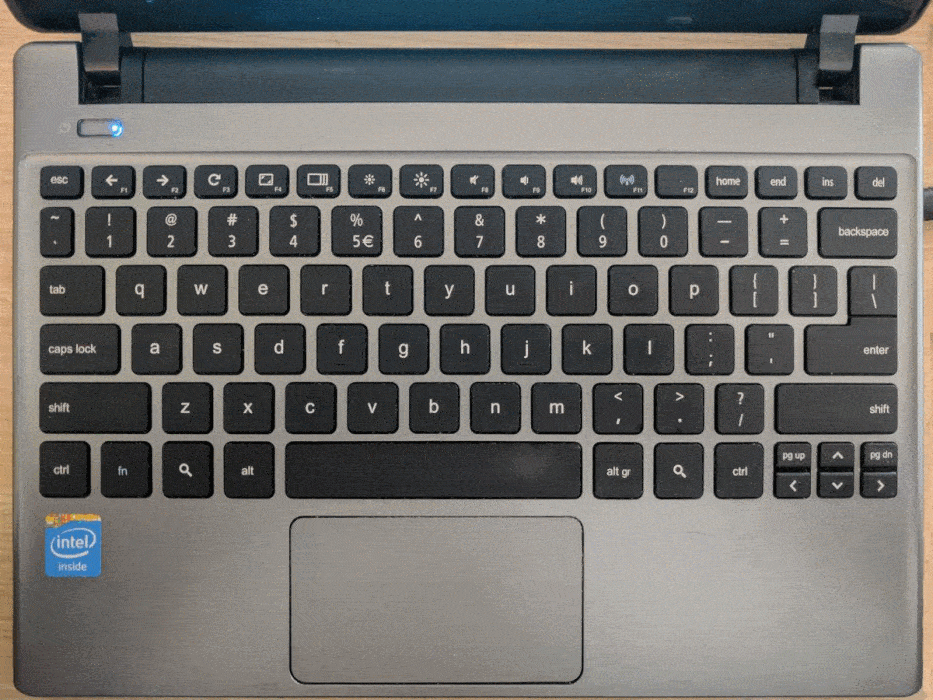 Горячие клавиши для включения режима разработчика на Chromebook