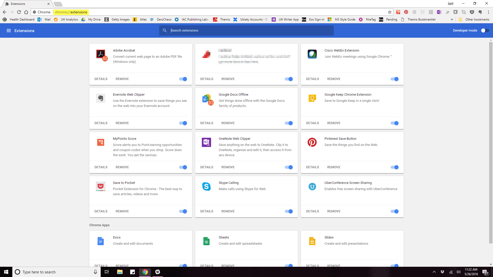 Google Chrome главное меню