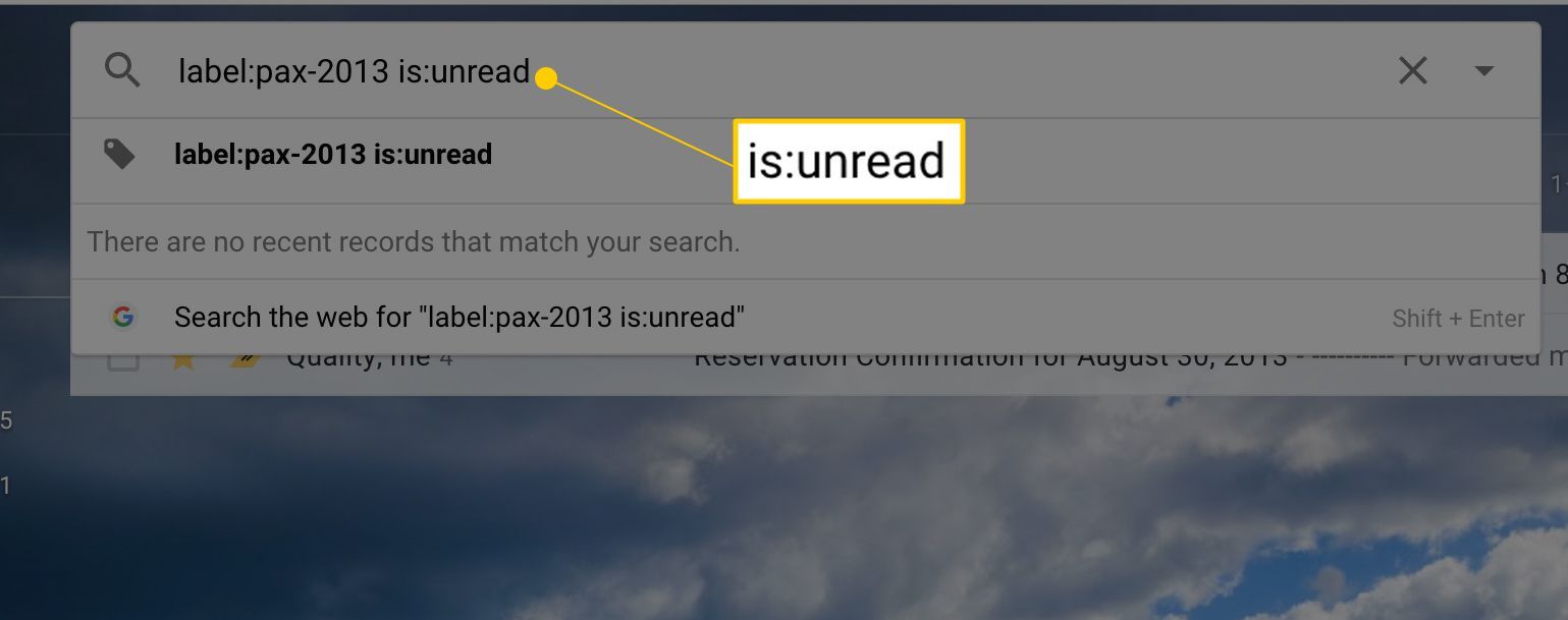 is: непрочитанный фильтр для поиска в Gmail непрочитанных сообщений