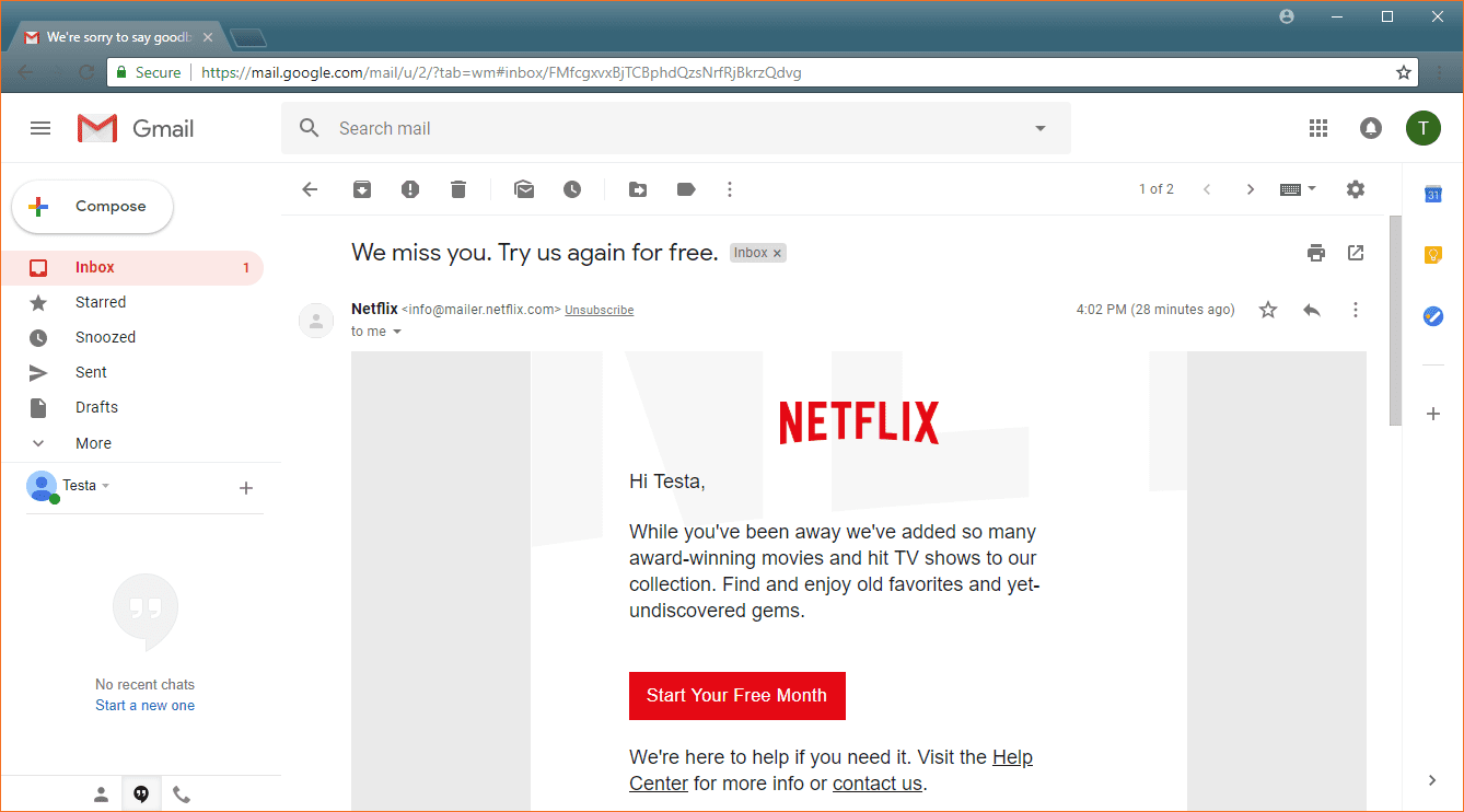Бесплатная пробная версия Netflix