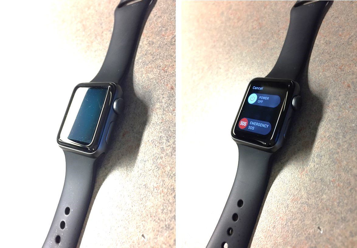 Экран отключения питания Apple Watch