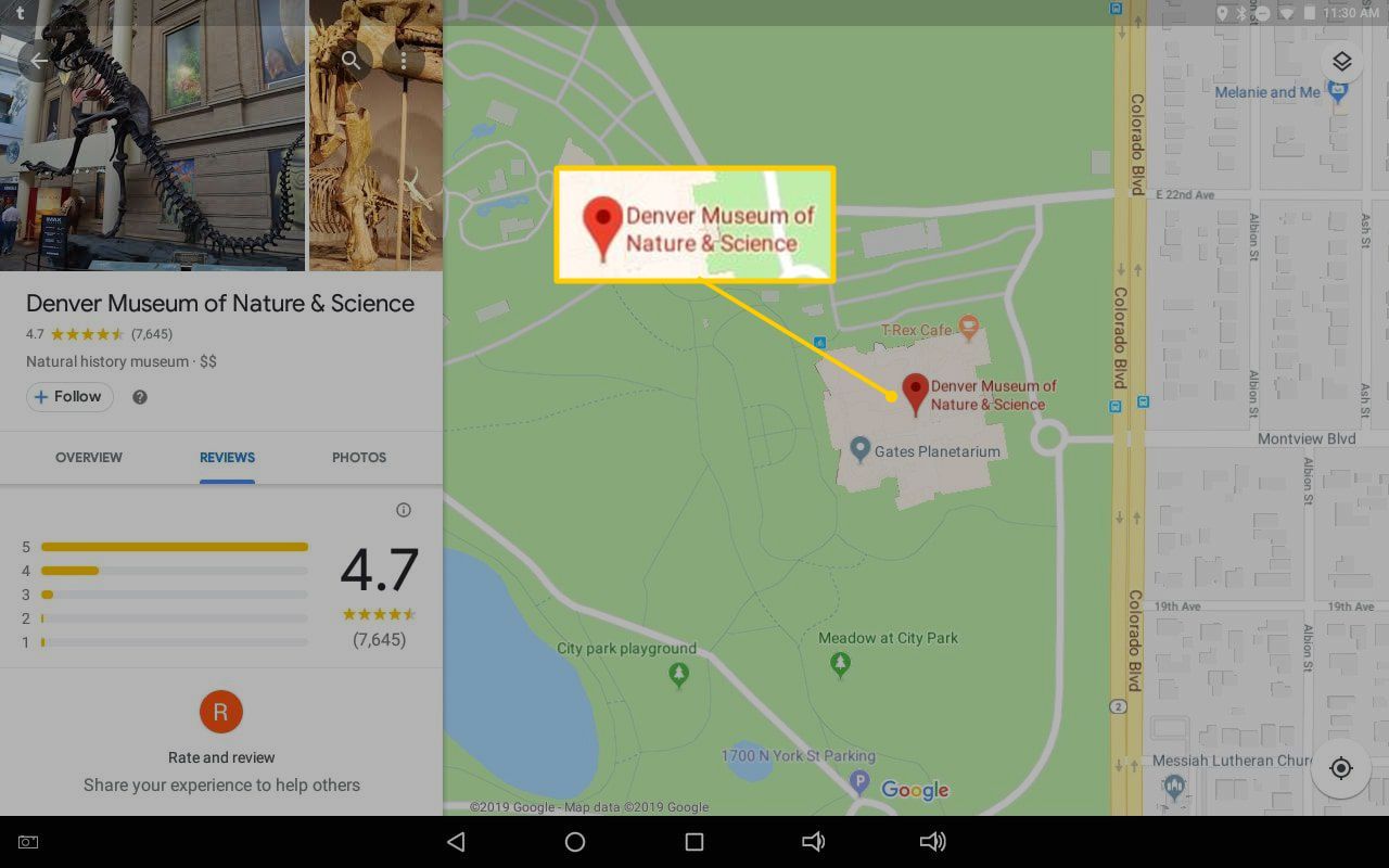 Денверский музей природы и науки на Google Maps