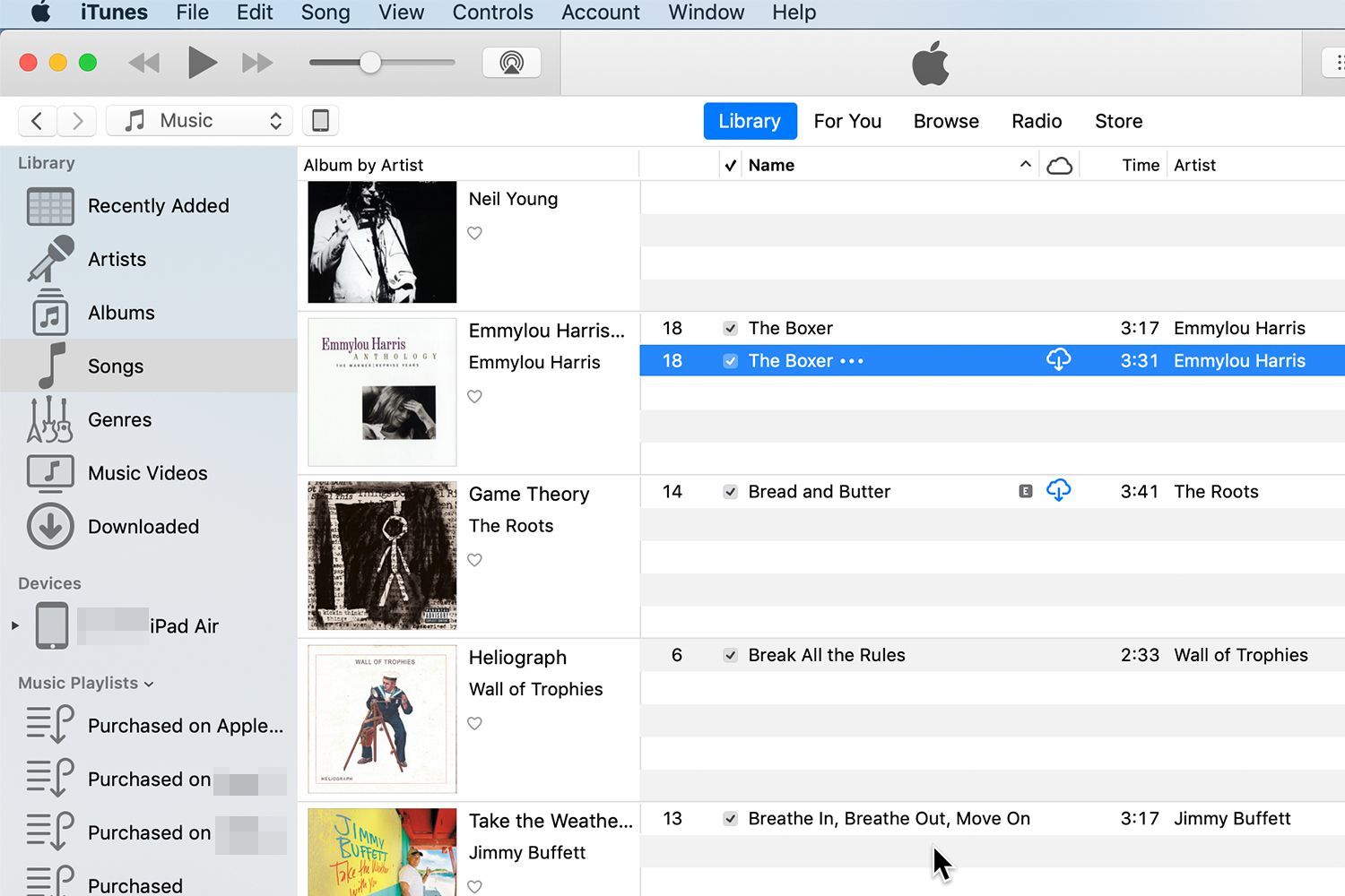 iTunes показывает значок iPad