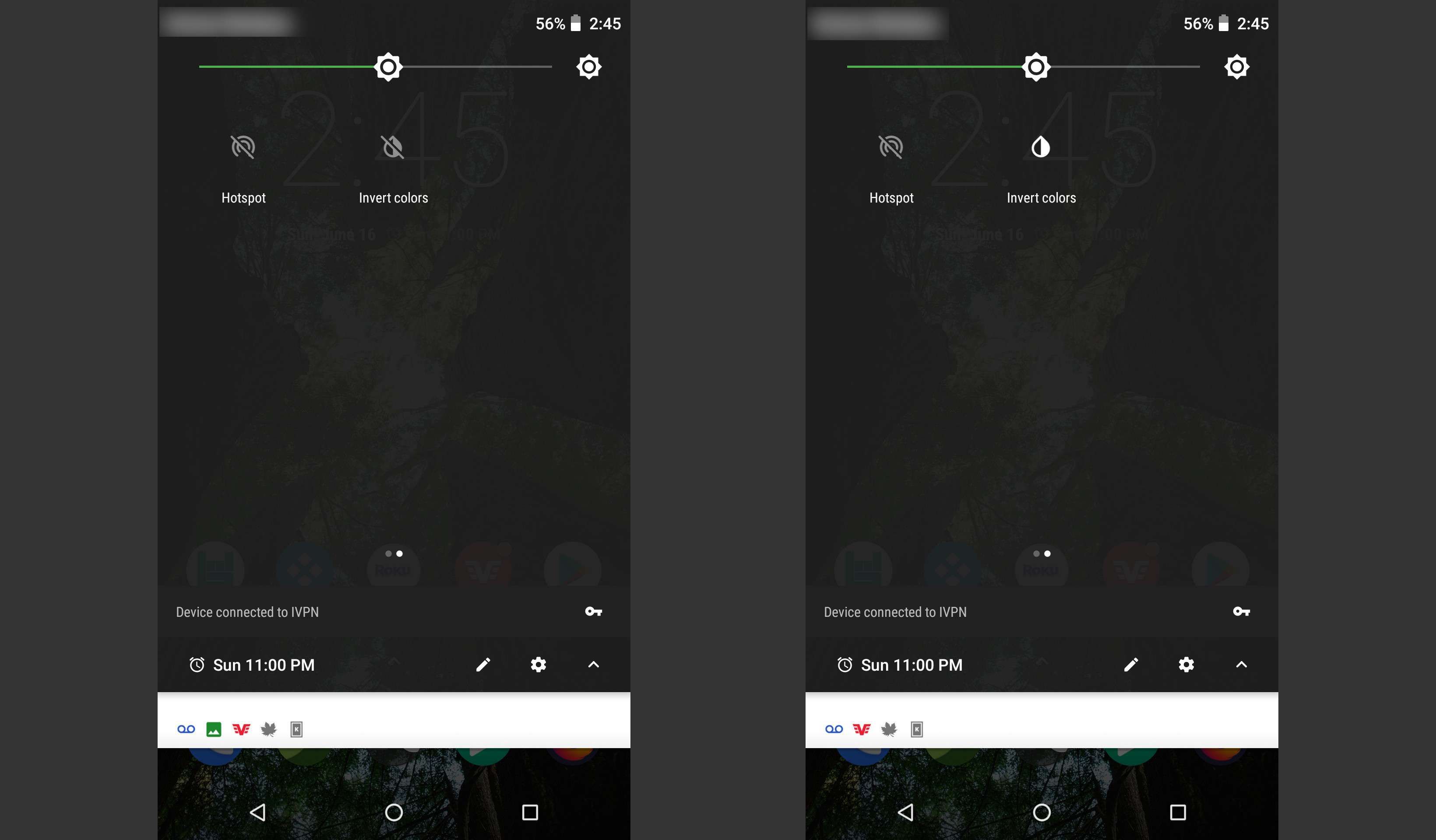 Android быстрые настройки инвертирования цветов