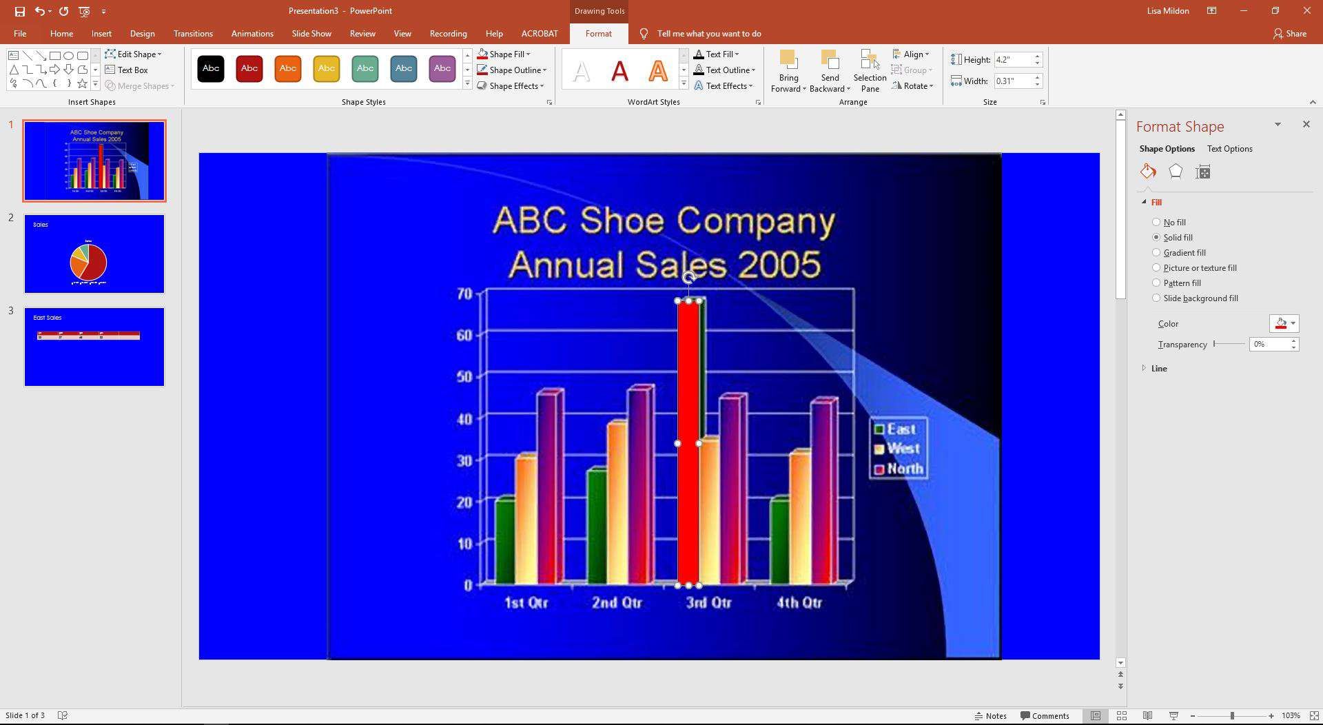 На слайде PowerPoint нарисовано прямоугольное поле.