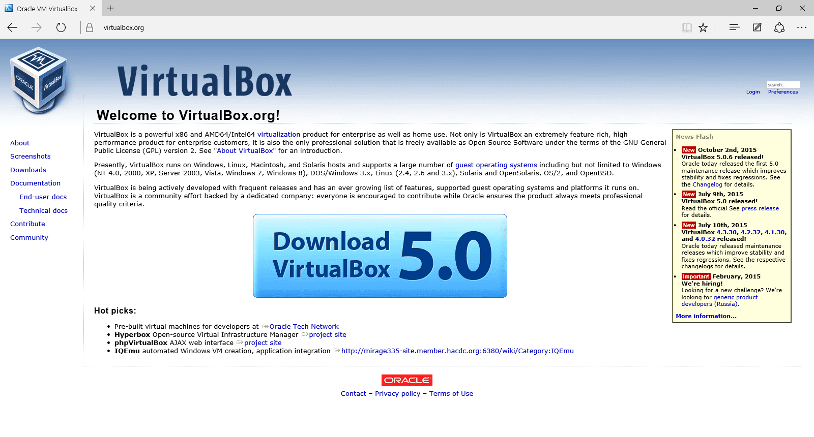 Где скачать Oracle Virtualbox