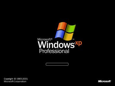 Снимок экрана заставки Windows XP