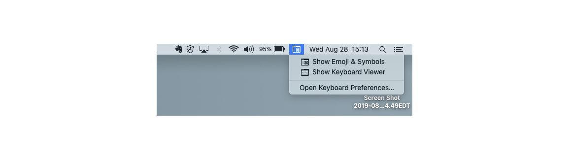 Открыть Keyboard Viewer на Mac iOS