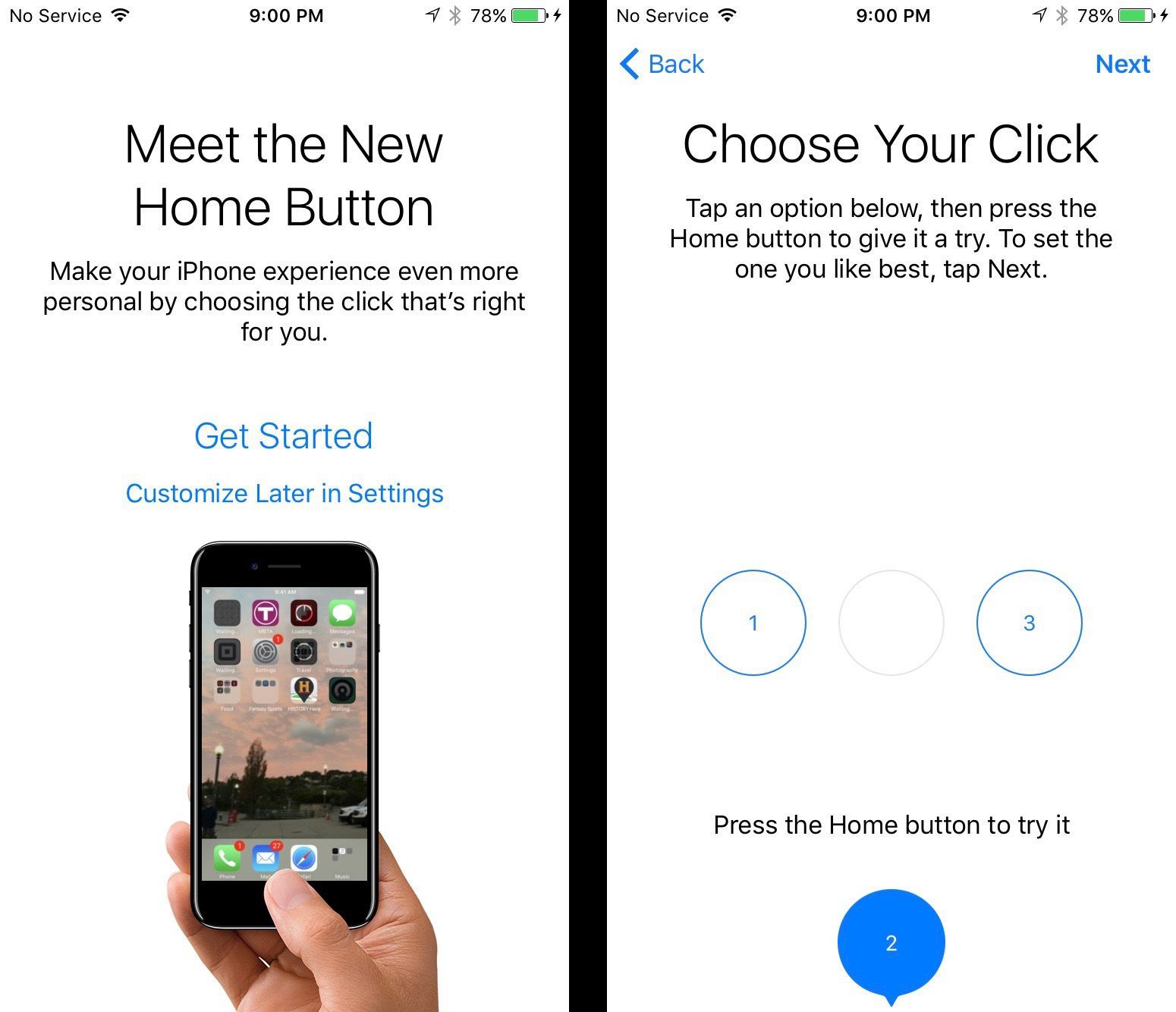 Снимок экрана установки новой домашней кнопки на iPhone 7