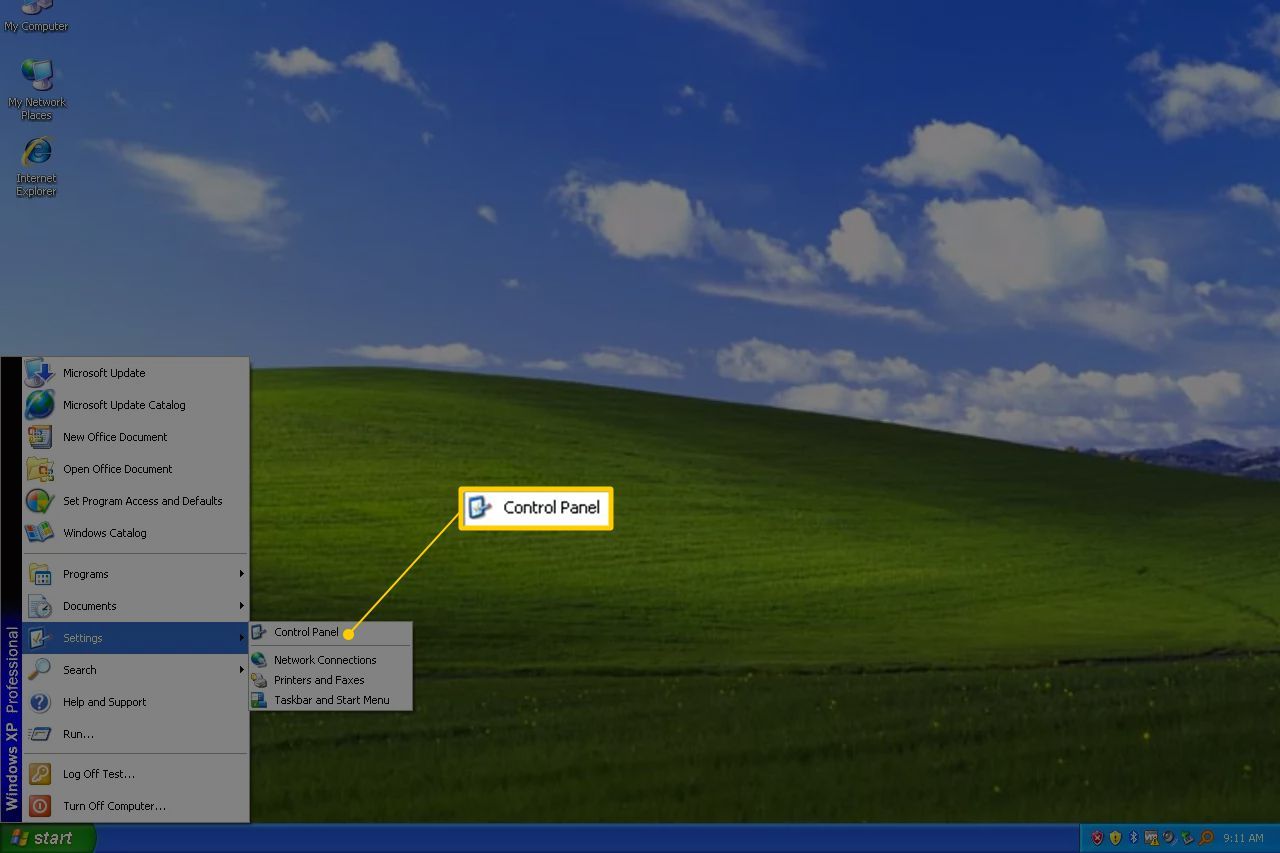 Панель управления в Windows 7 Пуск меню