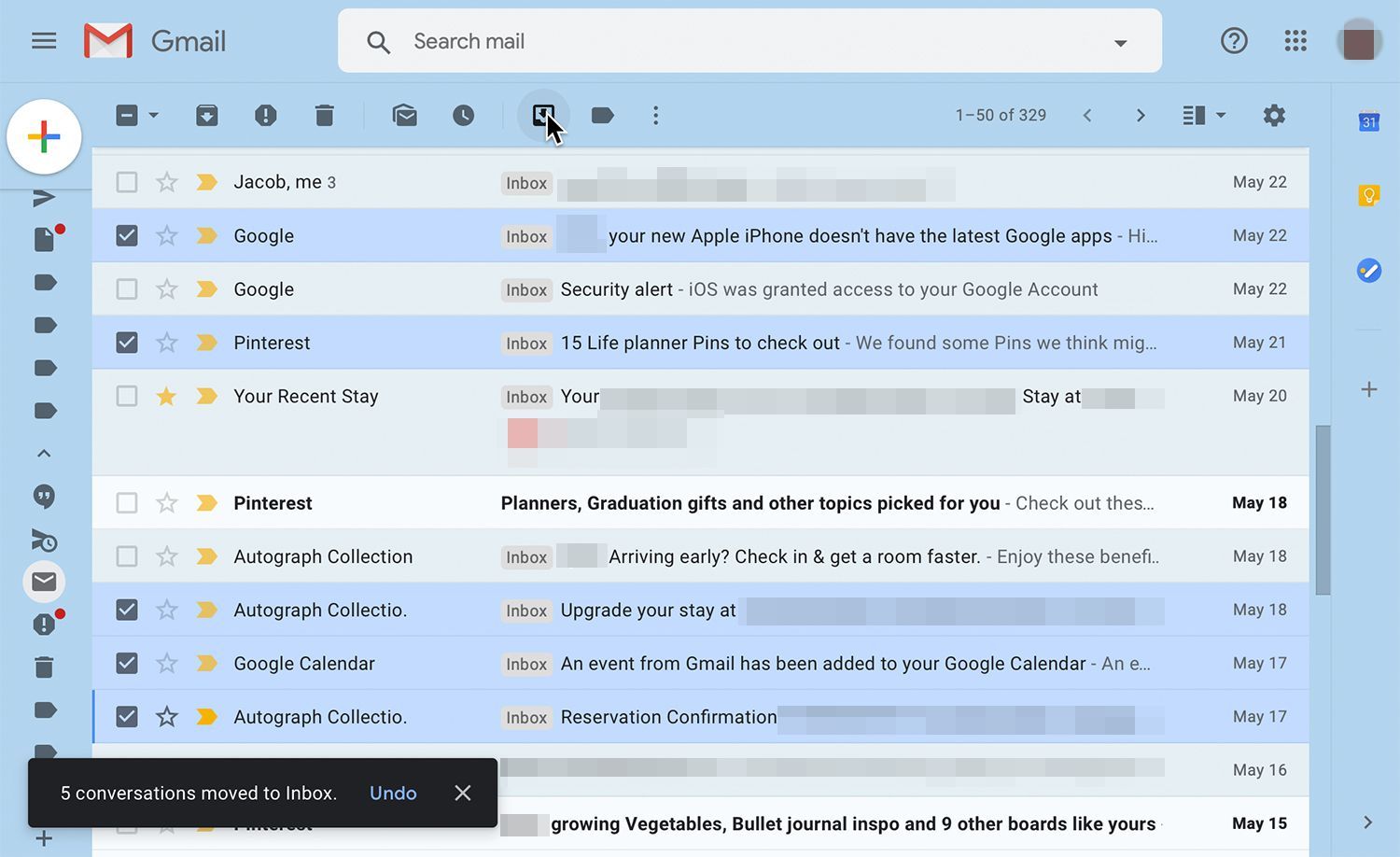 Gmail с подтверждением или опцией отмены