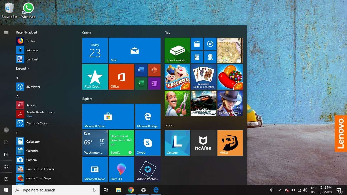 На ПК с Windows выберите значок Windows, затем выберите шестерню, чтобы открыть меню «Настройки».