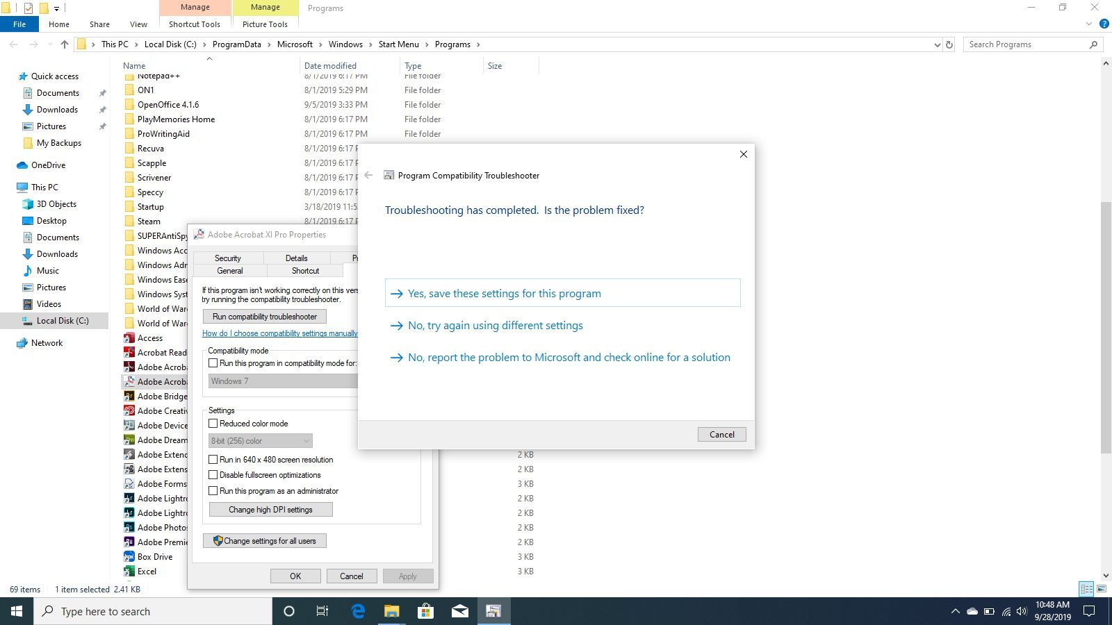 Устранение неполадок с вариантами завершения в Windows 10.