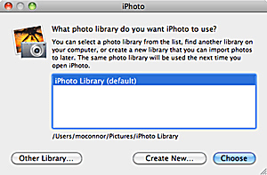 Библиотеки iPhoto - создание новой библиотеки iPhoto