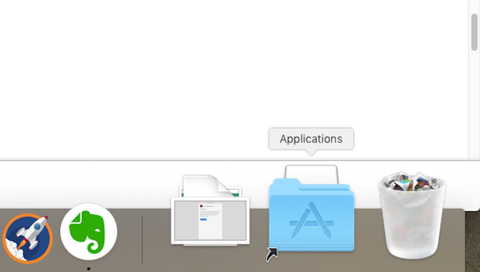 Снимок экрана приложения Приложения для Mac.