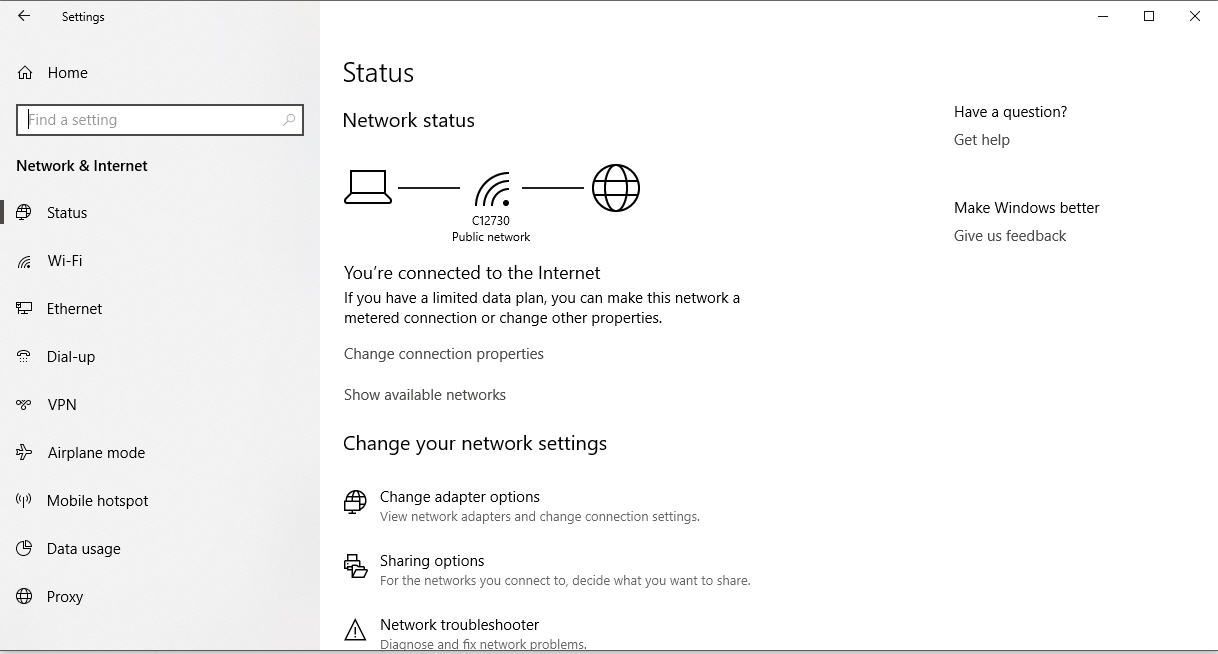 Windows 10 настройки сети и интернета