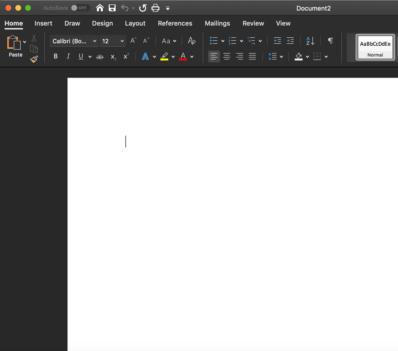скриншот Microsoft Word для macOS