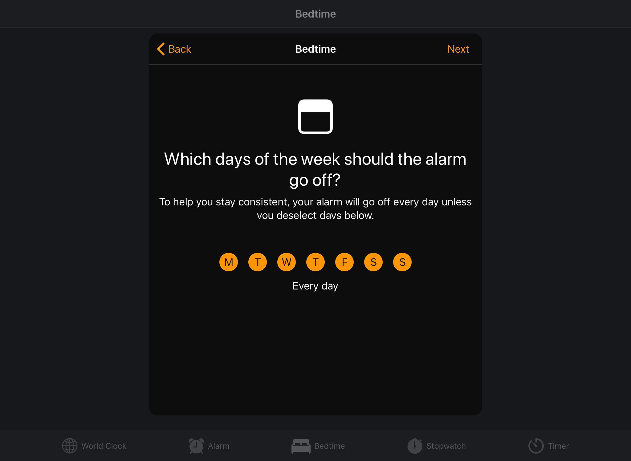 Установить будильник на iPad