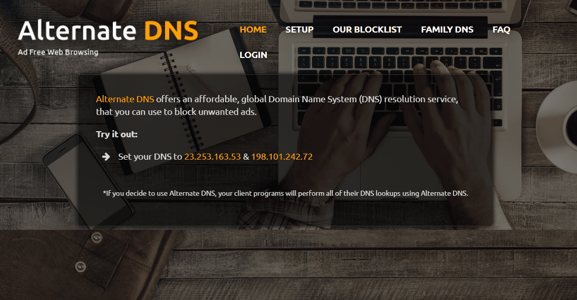 Альтернативный сайт DNS