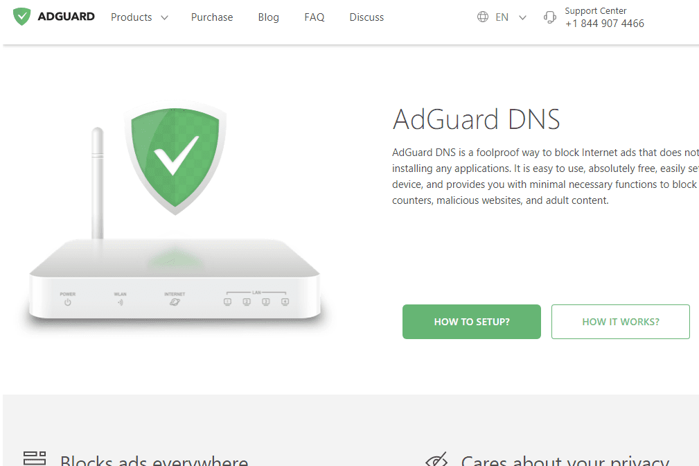 Сайт AdGuard DNS