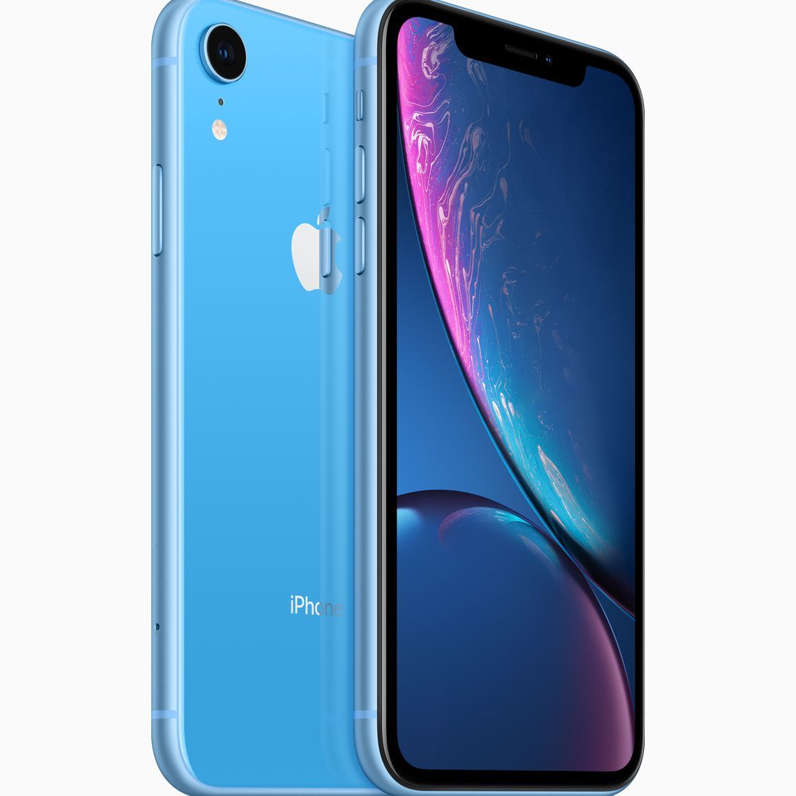 IPhone XR с синей спинкой