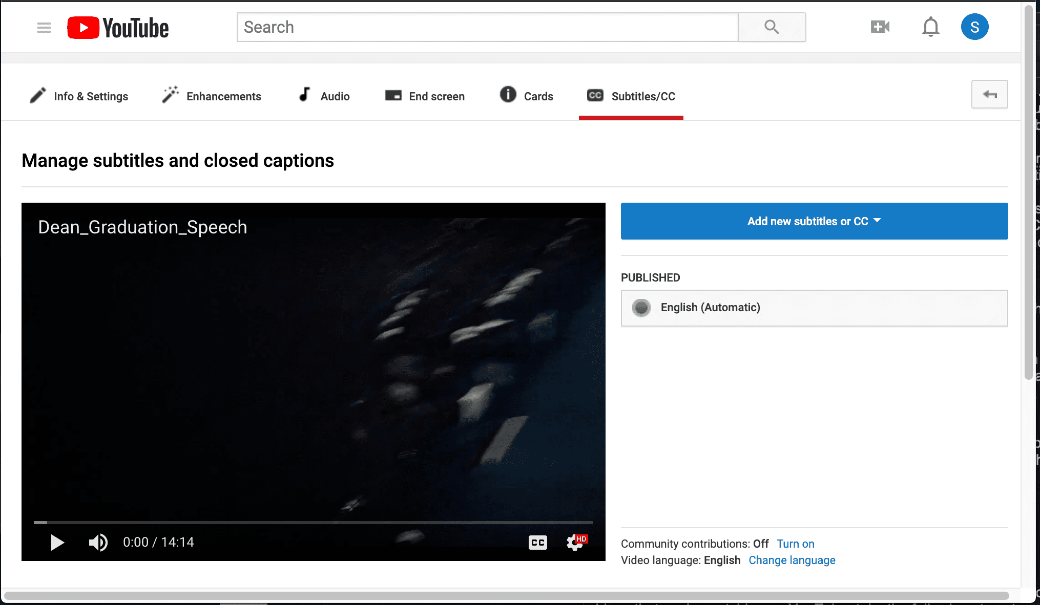 снимок экрана интерфейса YouTube 