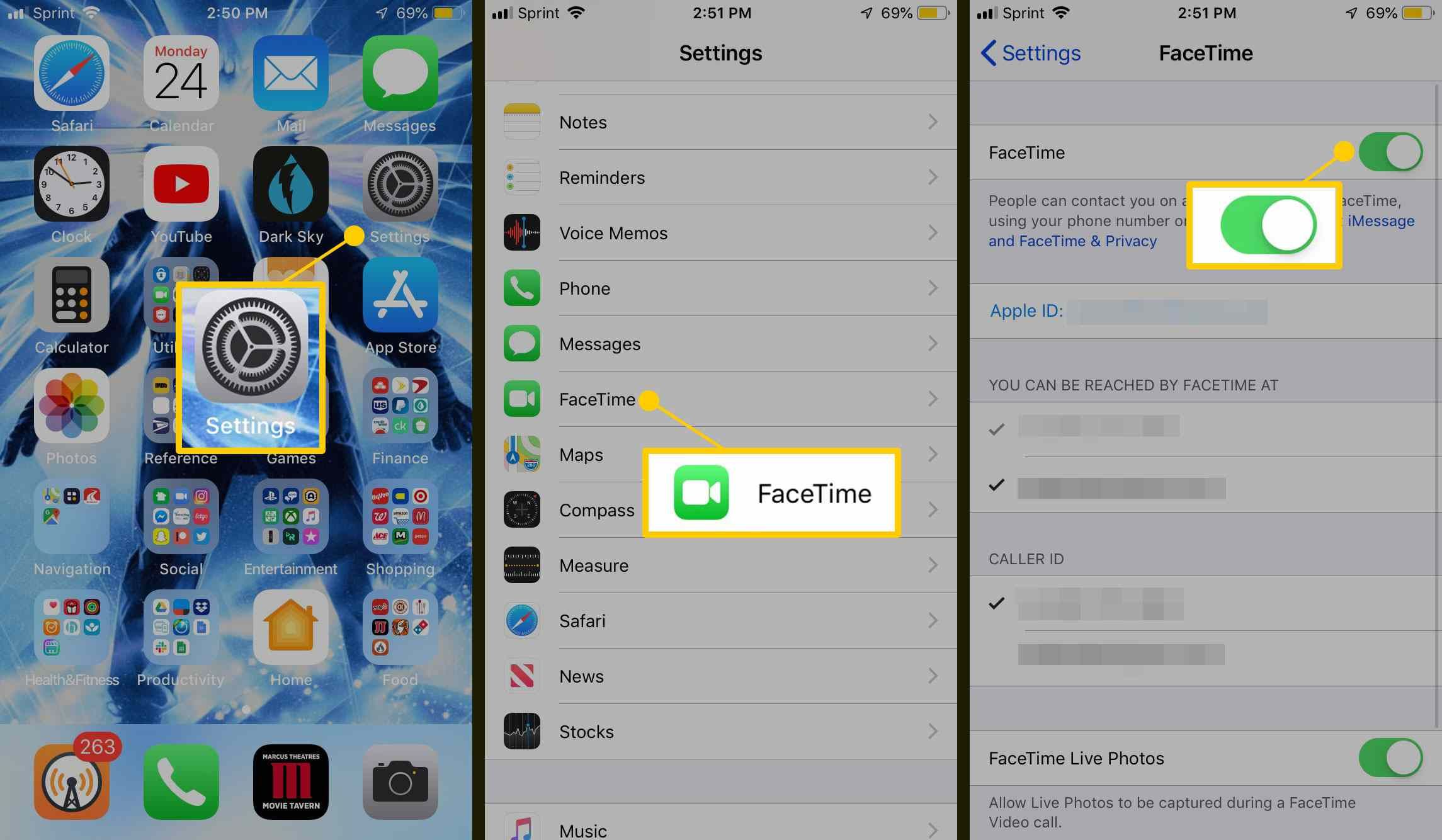 Скриншот FaceTime на iPhone и iPod Touch