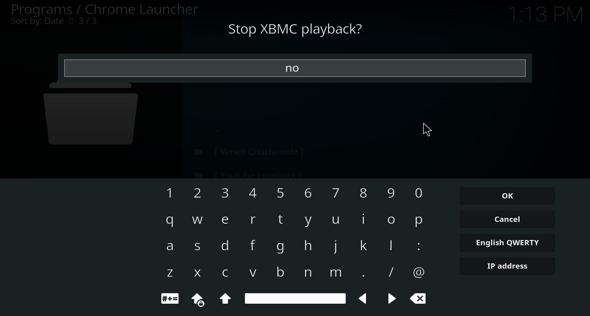 Стоп Kodi Playback Chrome Launcher