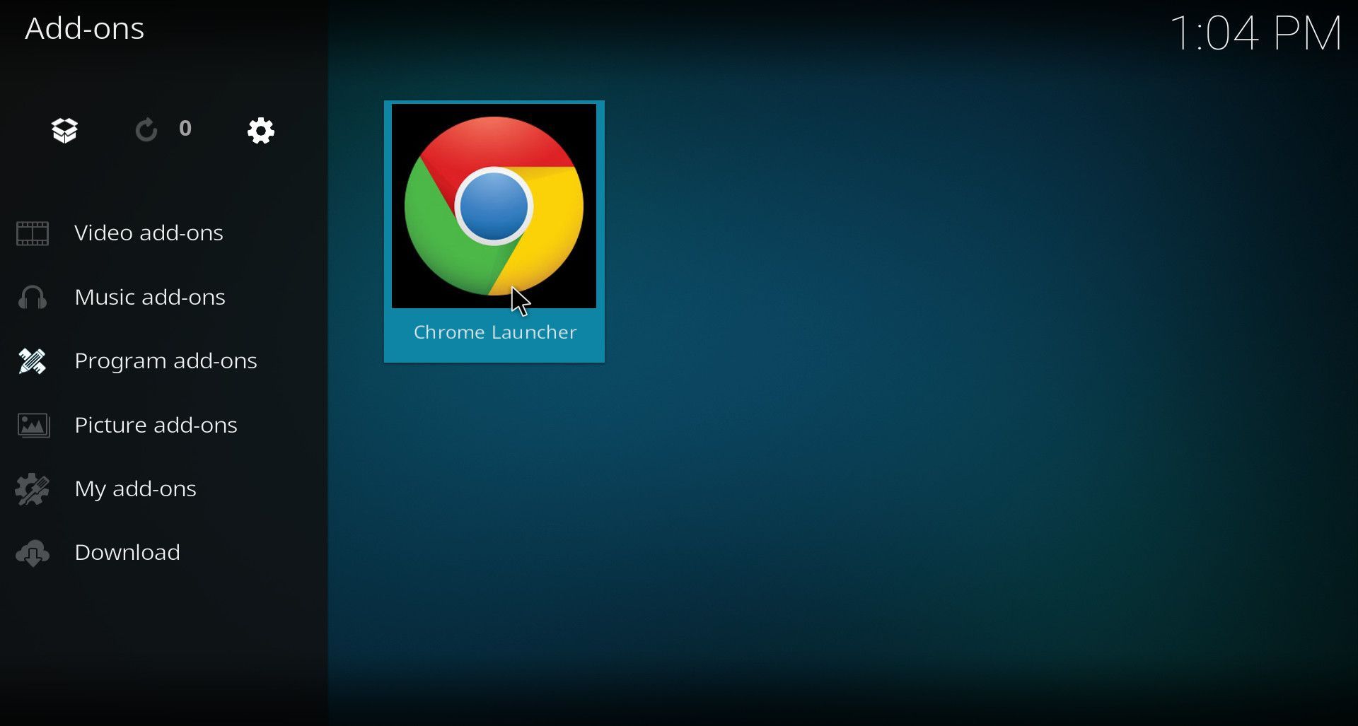 Дополнение Chrome Launcher Kodi